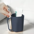thumbnail image 5 of Bathroom Tumbler Cups, Unbreakable Reusable Toothbrush Holders, Plastic Household Drinking Cups, Dishwasher Safe Water Mugs for Couples Friends （Blue）, 5 of 6