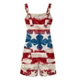 thumbnail image 5 of Edvintorg 4Th Of July Women's Jumpsuits, Rompers & Overalls Fashion Tie Knot Overall Shorts Loose Fit Bib Pants Shortalls Summer Sleeveless Suspender Short Rompers with Pocket Women's Clothing, 5 of 5
