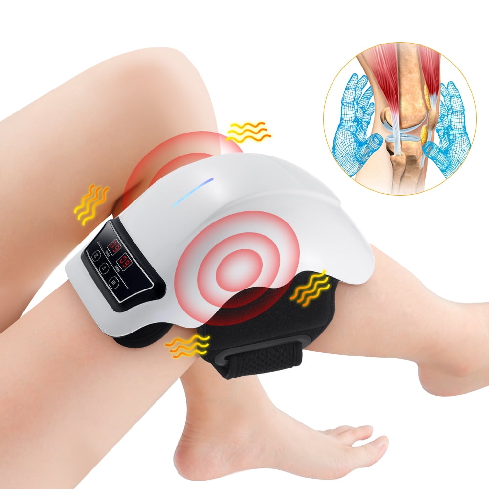 Flaremore Cordless Knee Massager with Heat,Heated Knee Brace,Rechargeable Red Light Massager with Vibration for Women Men