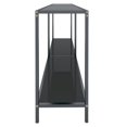 thumbnail image 1 of vidaXL Console Table Black 160x35x75.5 cm Tempered Glass, 1 of 5
