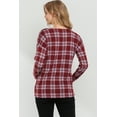 thumbnail image 3 of Plaid Boat Neck Maternity Knit Top, 3 of 3