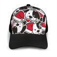thumbnail image 3 of Naloa Cute Dog Adult adjustable Print Baseball Hat, Patchwork curved brim baseball capfor Men and Women, One Size, 3 of 5