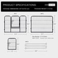 thumbnail image 6 of VIVOHOME Heavy Duty Foldable Metal Indoor Outdoor Exercise Pet Fence Barrier Playpen Kennel for Dogs Cats, 6 of 6