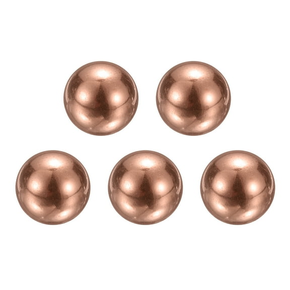 Uxcell 5 Pcs Bearing Balls, 12mm Diameter Precision Solid Copper Bearing Balls Pure Copper Ball Spheres for Machinery, Automotive, and DIY (T2 Copper)