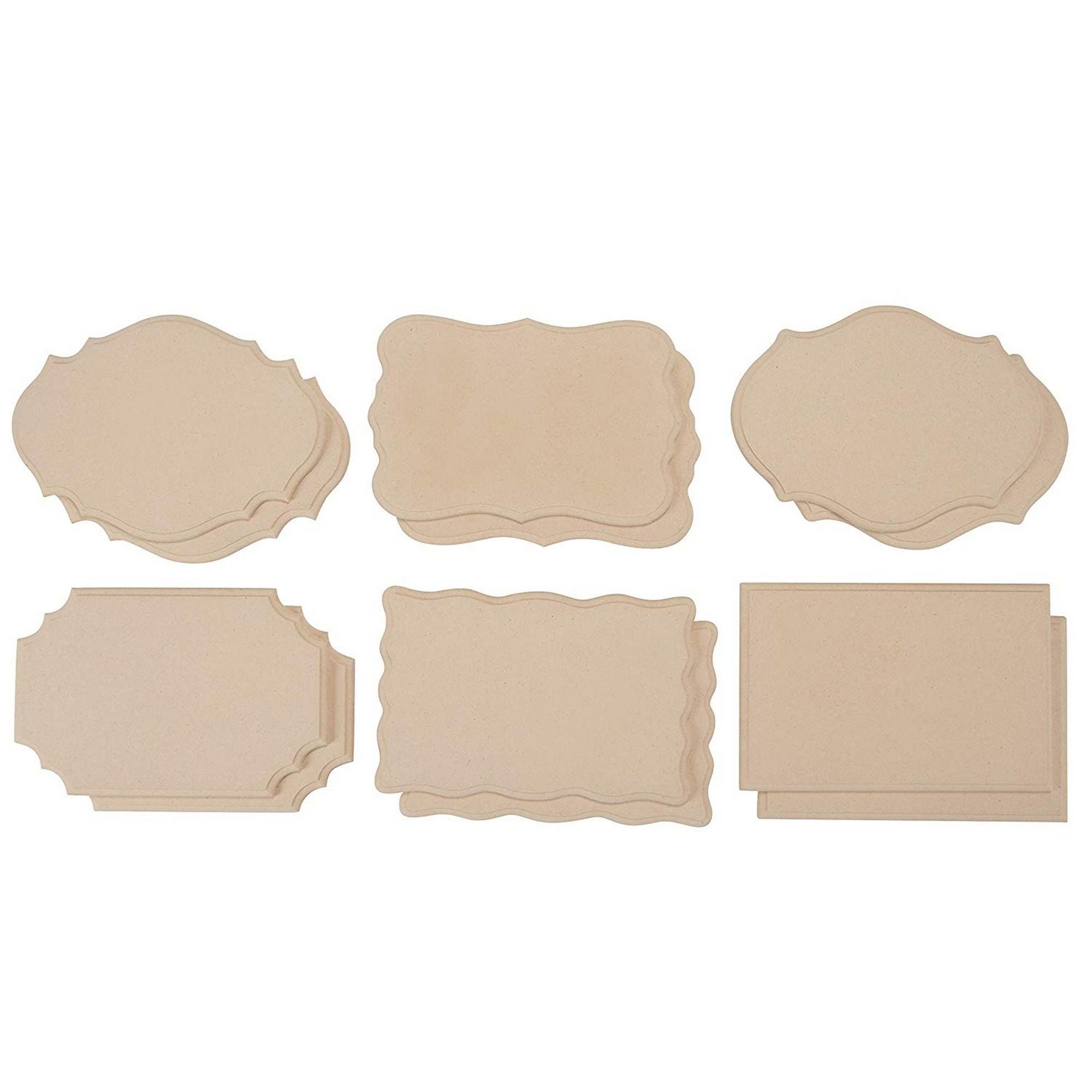 Unfinished Wood Plaque 12Pack Wooden Plaque, Mini Board, Rustic