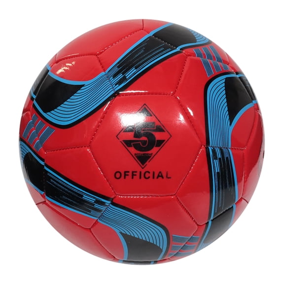 Yuarrent Balón de fútbol infantil talla 5 con piel sintética de PVC resistente a los arañazos para entrenamiento deportivo. Deportes y aire libre rojo