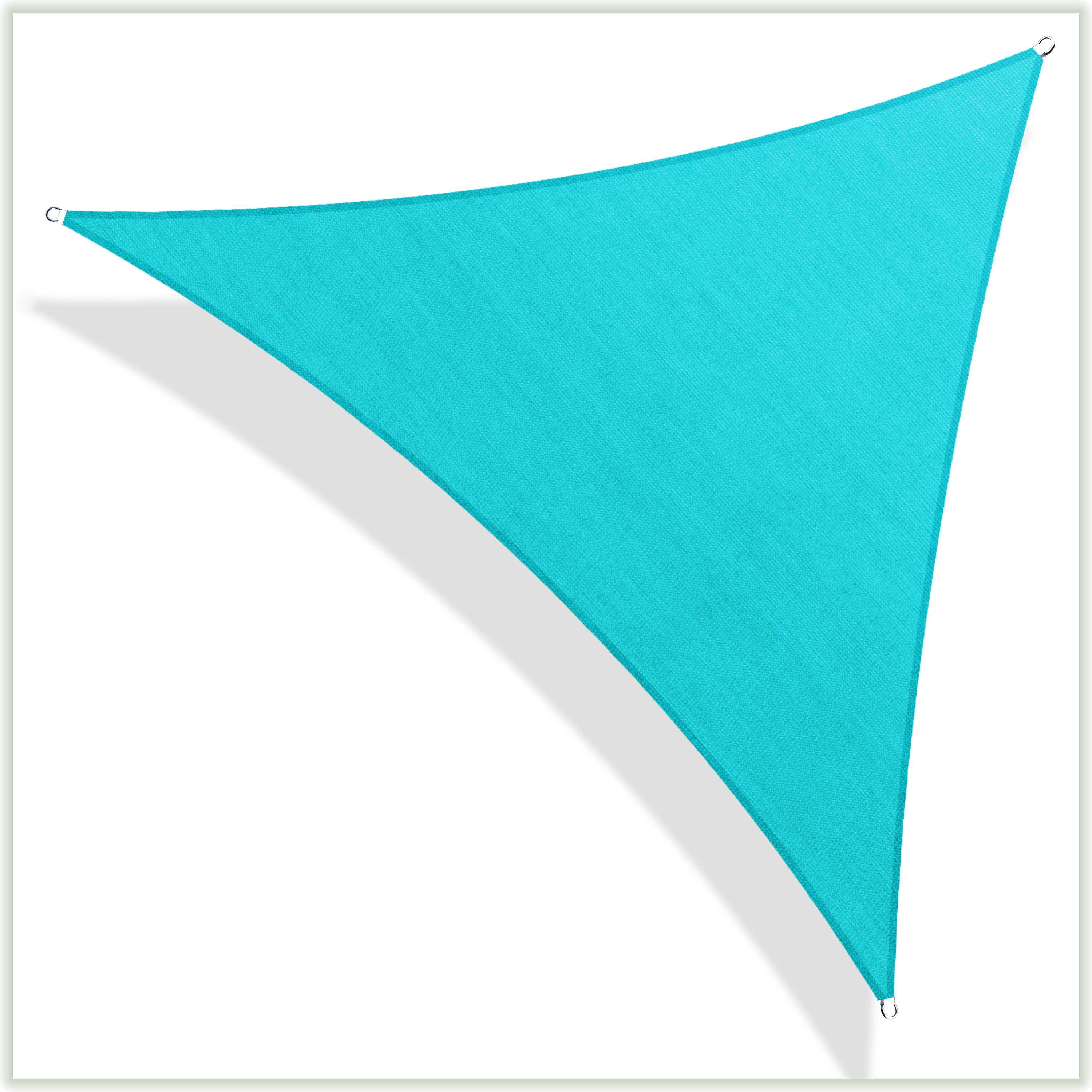 ColourTree 24' x 24' x 24' Turquoise Sun Shade Sail Canopy Triangle