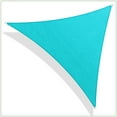 thumbnail image 2 of ColourTree 17' x 17' x 17' Turquoise Triangle Sun Shade Sail Canopy Mesh Fabric UV Block & Water Air Permeable - Commercial Heavy Duty - 190 GSM - 3 Years Warranty - Custom Make, 2 of 8
