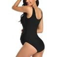 thumbnail image 3 of Summersunshine Maternity One Piece Swimwear Front Cross Pregnancy Swimsuit Bathing Suit Maternity Bikini Black L, 3 of 5