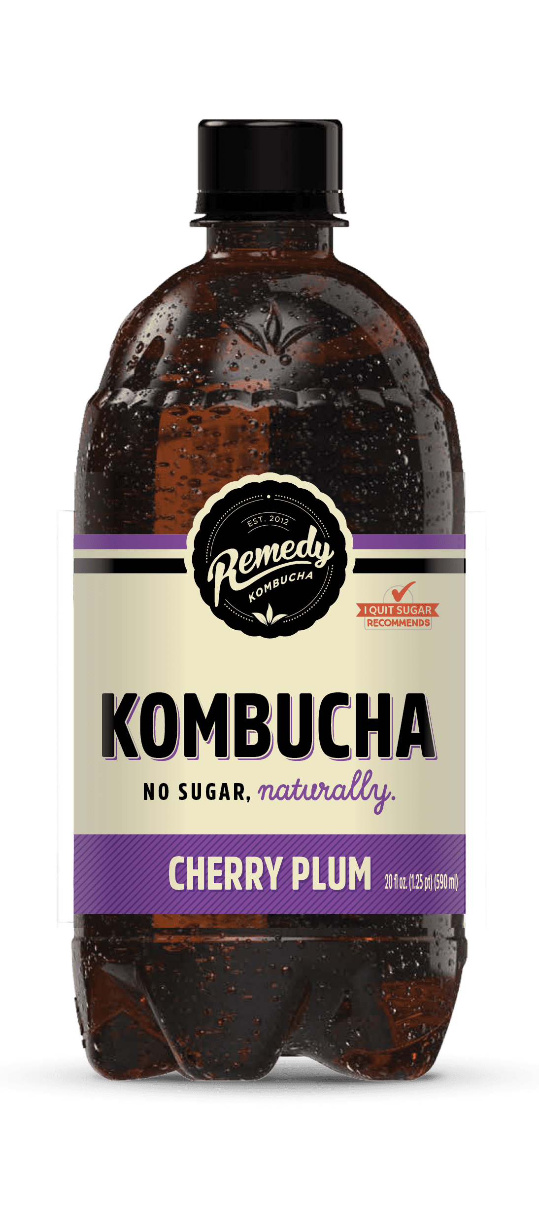 Remedy Kombucha Cherry Plum, 20oz - Walmart.com