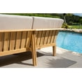 thumbnail image 5 of Laguna 4-Piece Teak Wood Outdoor Patio Conversation Sectional Set w/3-Piece Sectional and Coffee Table, 5 of 7
