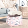 thumbnail image 5 of BZSMCE Storage Bin Cube Organizer Basket with Flip-Top Lid Whisker Wonderland Printed, 5 of 7