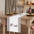thumbnail image 2 of Table Runners 72 Inches Long Dress Scarves, Spring Flowers Farmhouse Kitchen/Dining Table Runner, Coffee Tablerunners, Watercolor Floral Leaf Black Plaid 16x72 Inch, 2 of 9