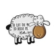 thumbnail image 2 of Interesting Sheep Quotes Brooch - Creative Alloy Accessory, Meaningful Gift for Kids & Adults, Suitable for Parties & Daily Wear, 2 of 6