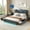 Dark Grey, variant on VEANERWOOD Queen Bed Frame with Storage Headboard and 4 DrawersUpholstered Plarform with Built in Charging Station and Adjustable Led Lights, Dark Grey