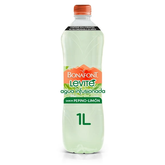 Agua infusionada Bonafont Levité toque de sabor pepino limón 1 l