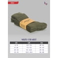 thumbnail image 6 of HUGH UGOLI Mens Cotton Dress Socks | Plain Colors, Regular Fit, Crew, Casual Socks | 3 Pack, Army Green, Shoe Size: 6-8, 6 of 7