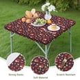 thumbnail image 4 of Red Hedgehog and Mushroom Square Fitted Tablecloth with Elastic Edge,Square Table Cover,Washable Elastic Table Cover for Home Kitchen Party Decor 36"x36", 4 of 6