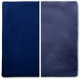 thumbnail image 1 of 20" x 20" Cover Only Throw Pillowcase Reversible - Dark Blue: 2 PCS / 4 Sided. Luxurious, Microsuede/Microplush Fabric - Softest / High Thread Count - Washable - Outstanding Beauty & Comfy, 1 of 9