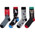 thumbnail image 2 of GHSDFBB Men's 2/4 Packs Fun Crazy Novelty Dress Crew Socks, 2 of 6