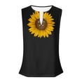 thumbnail image 4 of Fiudx Ofertas Flash Del Día Solo En Línea Camiseta Sin Mangas con Estampado de Flores y Plantas a La Moda para Mujer, Camiseta Informal, Camiseta Holgada, 4 of 4