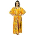 thumbnail image 1 of Bimba Caftan Long Floral Multicolore en Coton pour Femmes, 1 of 11