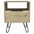 thumbnail image 4 of Modern Industrial Light Oak 1-Drawer 1-Shelf Nightstand, 4 of 7