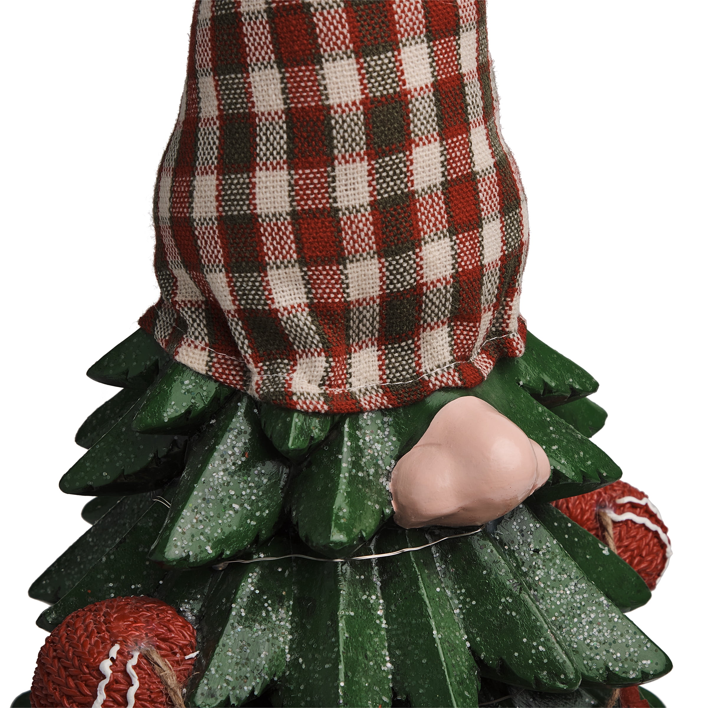 Alpine LED Multicolored Gnome Christmas Merry Tree Figurine 28 in.