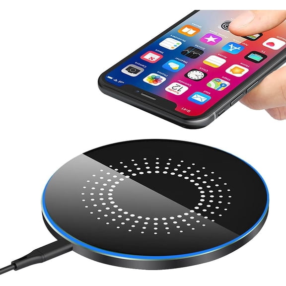 30W High Speed Fast Wireless Charger Pad, Universal Qi Wireless Charging Mat for Samsung Galaxy S23/S22/S21/S20, iPhone 12/13/14/15/16/17 Series