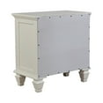 thumbnail image 4 of Benjara Lila 30 Inch Nightstand with Slide Out Tray, Felt Lined Top Drawer, White, 4 of 6