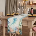 thumbnail image 2 of Table Runners 90 Inches Long Dress Scarves, Jellyfish Coastal Farmhouse Coffee/Dining/Kitchen Table Runner for Living Room, Summer Nautical Starfish Coral Beige 13x90 Inch, 2 of 9