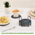 thumbnail image 6 of Haosy Set of 6 Drink Woven Coaster with Holder Heat Resistant Non-Slip Bar Coasters 4 Inches Star Constellation, 6 of 7