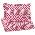 thumbnail image 1 of Benjara BM227128 Fabric Quilt Set with Trellis Design & 1 Sham, Red - Twin Size, 1 of 1