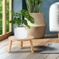 thumbnail image 2 of DYNWAVECA Mini Wooden Stool ,Plant Stand Plant Stool ,Plant Pot Riser Holder ,Flower Pot Stool Flowerpot Rack for Table Home Decoration Wood Color, 2 of 5