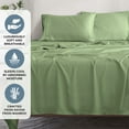 thumbnail image 6 of Superior 4-Piece Rayon From Bamboo Sage Sheet Set, Full, 6 of 9