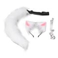 thumbnail image 4 of Bandeau Réglable Oreilles de Chat et Queue de Loup Costume Cosplay, Collier Cloche Doux et Confortable, Ensemble Cosplay de Fête avec Bande Élastique Adapté pour Robe, 4 of 8