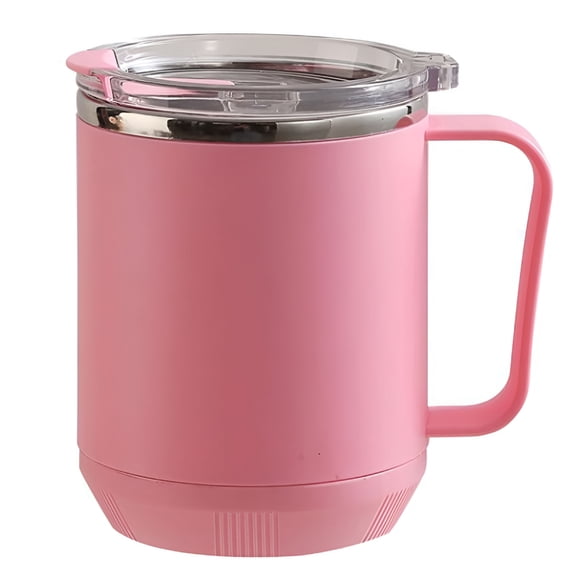 BPPEG Coffee Cup,Coffee Mug Portable Double Layer Stainless Steel Mug with Lid and Handle Induction Heatable Insulated Coffee Mug for Travel Camping Office,Birthday Gifts