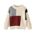 thumbnail image 4 of Zorckvet Girls Sweaters Pullover Long Sleeve Knit Sweater Jumper Tops,Beige,1-8Years, 4 of 9