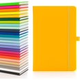 thumbnail image 1 of Carnet A5 avec Pages Doublées, Boucle pour Stylo, Ruban, Journal Rigide Moyen, Note, Papier Source Durable (Jaune), 1 of 4