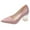 Pink, variant on Women Casual Shoes Fashion Spring and Summer New Pattern Simple Solid Pointed Toe Square Heel Comfortable High Heels