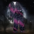 thumbnail image 7 of Lounge Sets for Women BWASD Cozy Satin Printed Pajama Set Short Sleeve Top and Pants Home Wear Sleepwear Halloween Autumn Holiday Night for Halloween Funny Gift XL, 7 of 7