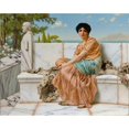 thumbnail image 3 of John William Godward 24x20 Black Modern Framed Museum Art Print Titled - Reverie (1904), 3 of 5