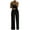 Black, variant on Aayomet Women Rompers Pearl Top Soild Sling Leg Pants Wide Jumpsuit Women's Jumpsuit,Black S