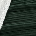 thumbnail image 6 of Ridge & Cove Ribbed Plush Sherpa Reversible Throw Blanket (King, Forest Green), 6 of 6