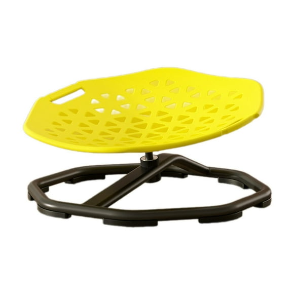Silla giratoria para niños, entrenamiento de coordinación corporal, asiento giratorio antideslizante, juguete sensorial que mejora el equilibrio, mejora la reacción Amarillo