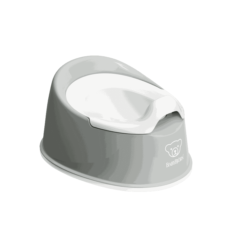 BabyBjörn Smart Potty & Toilet Trainer Set - Compact Potty For Travel & Adjustable Toilet Seat (Deep Blue/White & White/Gray)