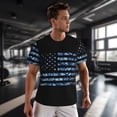 thumbnail image 3 of Wukai Navy Camouflage American Flag Print Men's Short-Sleeved Mesh T-Shirt,Quick-Dry Short Sleeve Workout T-Shirt-XX-Large, 3 of 8
