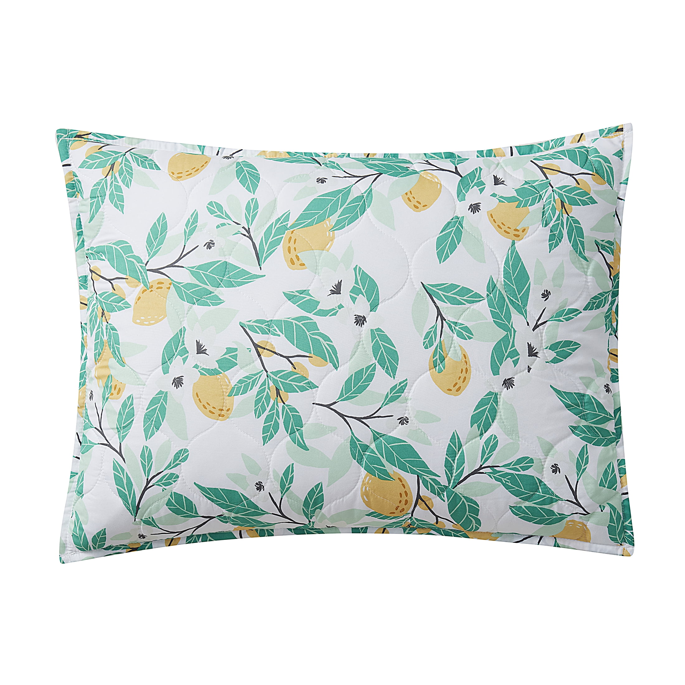 Mainstays Lemon Yellow Striped Polysester Pillow Sham, King (1 Count)