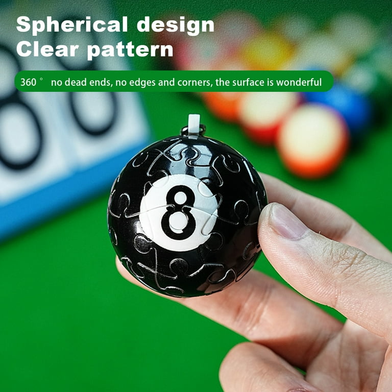 Billiard Ball Keychain Portable 3D Puzzle Ball Key Ring Holder
