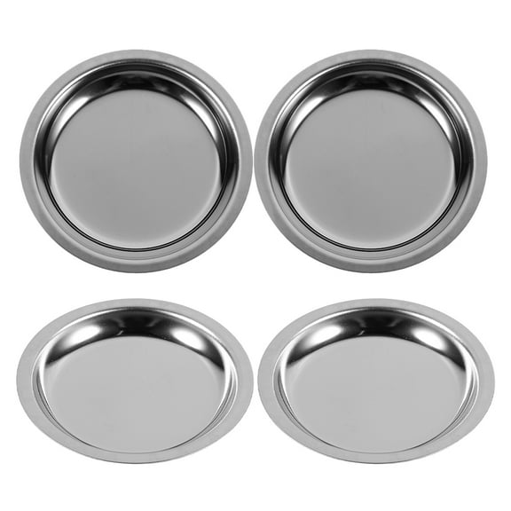 4pcs Tea Bag Coaster Set Stainless Steel Saucer for Teabag Storage and Hot Tea Room Accessory